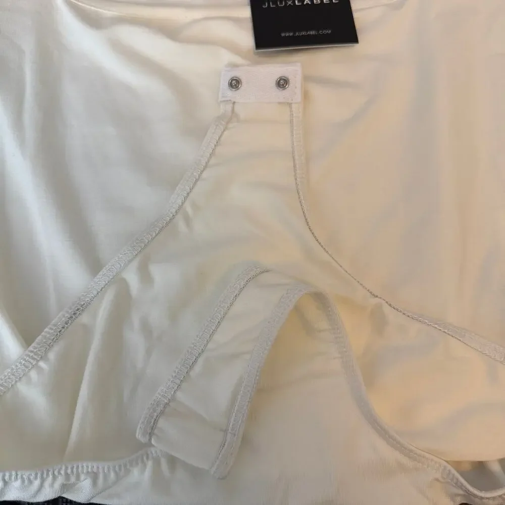 NEW Long Sleeve Bodysuit Ivory JLUXLABEL Stretch Size M - Picture 4 of 16